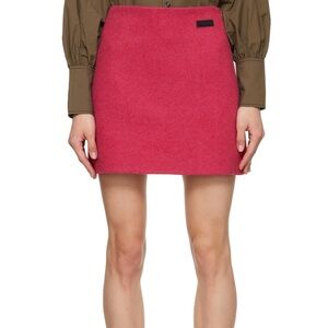 GANNI Pink High-Rise Miniskirt